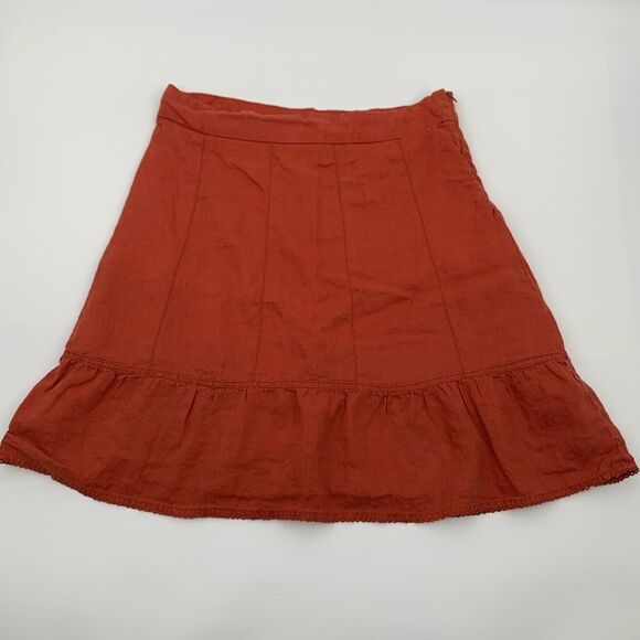 Anthropologie | Maeve | Rust Orange Women's Skirt | size 10 - Picture 1 of 8